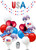 4th of July Decor Fourth of July Decor Independence Day Decorations Memorial Day Veterans DayMilitary Homecomings Patriotic Red White and Blue Decorations Star Garlands Decor US America Flag USA American Flags Garland Mylar Foil Latex Ba