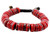 Tibetan Mala Embedded Medicine Wrist Mala for Meditation Handmade Draw String Silk Pouch  Red Healing Medicine Bracelet