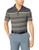 adidas Golf Ultimate Engineered Stripe Polo Grey Five Hi Res Yellow X Large