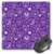 3D Rose White Sugar Skulls On A Purple Background  Matte Finish Mouse Pad   8 x 8    mp 222317 1