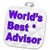 3D Rose Worlds Best Advisor Purple Pot Holder 8 x 8
