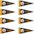 Rico Industries NFL Pittsburgh Steelers Pennant Mini  8 Piece  One Size Team Color