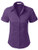 LE3NO Womens Tailored Short Sleeve Button Down Shirt With StretchL3nwt575 purpleX Small