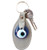 Evil Eye Keychain Keyrings syntetic leather decorative Turkish   Greek   Jewish   Christian Handmade ornament  Grey
