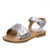 Josmo Girls  Maya Flat Sandal Silver 7 Medium US Toddler