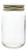 Lucky Winner 16 Ounce Clear Glass Decorative Jar with Screw-On Lid