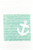 3dRose fl 112843 1 Turquoise Anchor with Teal Blue Background and Handwriting Trendy Striped Sailor Nautical Design Garden Flag 12 by 18 Inch