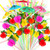 YGDZ 100pcs Umbrella Straws Fruit Straws Disposable Luau Party Umbrella Straws for Drinks Tropical Hawaiian Beach Birthday Party Decorations