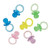 Mini Plastic Pacifier Gender Neutral Baby Shower Favor Charms 18ct