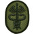 United States Army Health Services Patch Subdued Woodland Green with Iron On Adhesive