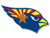 American Vinyl Cardinals Shaped Arizona State Flag Sticker  Shape Logo az