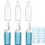 6 Pack Spray Bottles 4oz 100ml Clear Empty Fine Mist Plastic Mini Travel Bottle Set Refillable   Reusable Bottles for Essential Oils Small Refillable Containers Labels and funnel as gift