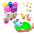 Easter Eggs Filled 6 Pack Surprise Eggs with Wind Up Rabbits Inside Colorful Pre Plastic Easter Eggs Toys For Kids Easter Basket Gifts Easter Basket Stuffers Fillers Party Favors with Stickers