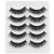 5 Pairs 3D Soft Mink Hair False Eyelashes Fluffy Wispy Thick Lashes Full Strips Handmade Eye Makeup Tools