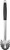Lurch Germany Tango Spaghetti Spoon 145 inches   37 cm   Black