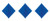 Beistle 59926-B 3 Piece Tissue Diamonds, 12.5", Blue