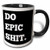 3dRose Do Epic Shit Letters Background Mug 11oz Black White
