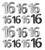 Beistle 53439 16 Foil Cutouts, 14 Piece, Assorted Sizes, Silver/Black