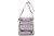 WYN Fashion PU Multi Pockets Women Crossbody Bag?Lightweight Messenger Bag for LadiesFunctional Multi Zip Pocket Crossbody Bag Multi Zipper Pocket Small Wristlet Crossbody Bag Light Grey