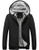 Yeokou Men s Winter Thicken Fleece Sherpa Lined Zipper Hoodie Sweatshirt Jacket  XX Large Black