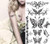Supperb Temporary Tattoos   Black Tribal Butterflies
