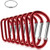 ZEINZE Carabiner Clip 3  Aluminum D Ring Spring Loaded Gate Small Keychain Carabiners Clip Set for Outdoor Camping Mini Lock Hooks Spring Snap Link Key Chain Durable Improved Design 8 Pack  Red