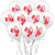10   Pack Halloween Skull Pumpkin Blood Handprint Latex Balloon 12 Inch Printing Balloon Party Decoration  Blood handprint on white