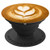 Latte Art Espresso Cup Coffee Lovers Cup of Coffee Selfie PopSockets Grip and Stand for Phones and Tablets