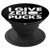 Funny I Give Zero Pucks Ice Hockey Players Sarcastic Pun PopSockets Grip and Stand for Phones and Tablets