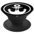 White Anchor Black Background PopSockets Grip and Stand for Phones and Tablets