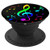 Music Notes Instrument Key Treble Clef Pentagram Gift Black PopSockets Grip and Stand for Phones and Tablets