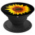 Beautiful Yellow Sunflower With a Black background PopSockets Grip and Stand for Phones and Tablets