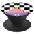 Checkerboard Black   White Flame   Fire PopSockets Grip and Stand for Phones and Tablets