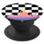 Checkerboard Black   White Flame   Fire PopSockets Grip and Stand for Phones and Tablets