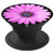 Daisy Flower in Pink Purple on a Black Background PopSockets Grip and Stand for Phones and Tablets