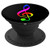 Music Instrument Notes Key Treble Clef Pentagram Gift Black PopSockets Grip and Stand for Phones and Tablets