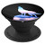 Aqua Blue Pink Ombre Sky Wolf On Black Background PopSockets Grip and Stand for Phones and Tablets