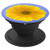 Yellow Gerbera Daisy Flower Blue Background PopSockets Grip and Stand for Phones and Tablets