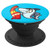 Shark Funny Surfer Turquoise Background PopSockets Grip and Stand for Phones and Tablets