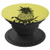Summer Pineapple Simple Black on Gold Yellow Background PopSockets Grip and Stand for Phones and Tablets