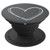 White Layered Hearts with Grey Background PopSockets Grip and Stand for Phones and Tablets