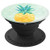 Yellow Pineapple Graphic Green Geometric Background Chic PopSockets Grip and Stand for Phones and Tablets