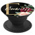 Emma First Name Initial E on Black Floral background PopSockets Grip and Stand for Phones and Tablets