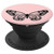 Black Butterfly Coral Background PopSockets Grip and Stand for Phones and Tablets