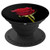 Red Rose on a Black Background PopSockets Grip and Stand for Phones and Tablets