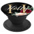 Holly First Name Initial H on Black Floral background PopSockets Grip and Stand for Phones and Tablets