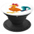 Funny Orange Rooster With Turquoise Tail On White Background PopSockets Grip and Stand for Phones and Tablets