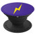 Yellow Lightning Bolt on Purple Background PopSockets Grip and Stand for Phones and Tablets