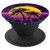 80s Grid Palm Tree Outrun Vaporwave Retro Synthwave PopSockets Grip and Stand for Phones and Tablets