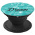 A Simple Statement    Dream  On a Teal Watercolor Background PopSockets Grip and Stand for Phones and Tablets